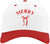 Merry Embroidered Two Tone Baseball Cap with Bow | Festive Christmas Holiday Adjustable Polycotton Unisex Hat