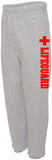 Lifeguard + Cross Side Print Sweatpants | Beach Rescue Water Safety Patrol Athletic Pants for Men & Women