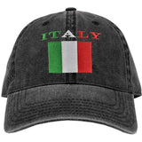 Italy Flag Dad Hat Embroidered Adjustable Italian Flag Unisex Baseball Cap with Buckle Closure