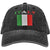 Italy Flag Dad Hat Embroidered Adjustable Italian Flag Unisex Baseball Cap with Buckle Closure