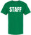 Staff T-Shirt | Printed Work Uniform Crewneck Shirt for Events, Security & Team Staff | Unisex Short Sleeve 100% Cotton Tee