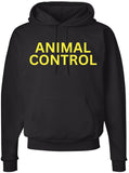 Animal Control Hooded Sweatshirt | Dept Hoodie for Catcher & Cleaner of Pets & Animals Team Work, Black