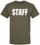 Staff T-Shirt | Printed Work Uniform Crewneck Shirt for Events, Security & Team Staff | Unisex Short Sleeve 100% Cotton Tee