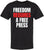 Freedom Requires A Free Press Printed T-Shirt Patriotic First Amendment Free Speech 100% Cotton Crewneck Tee