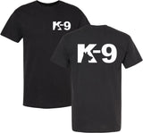 K9 Canine Bold Police Dog T-Shirt | Double Sided K-9 Law Enforcement Dogs Handler Tee Shirt