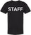 Staff T-Shirt | Printed Work Uniform Crewneck Shirt for Events, Security & Team Staff | Unisex Short Sleeve 100% Cotton Tee