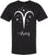 Zodiac Signs Printed T-Shirt | 100% Cotton Astrology Horoscope Monthly Symbols Designs Tee Shirt, Black