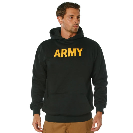 Rothco Army Printed Pullover Hoodie – PT Physical Training Hooded Sweatshirt