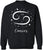 Zodiac Signs Crewneck Sweatshirt | Large Print Astrology Design Horoscope Symbols Sweat Shirt Top, Black