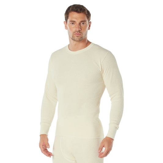 White - Extra Heavyweight Cold Weather Thermal Knit Underwear Shirt