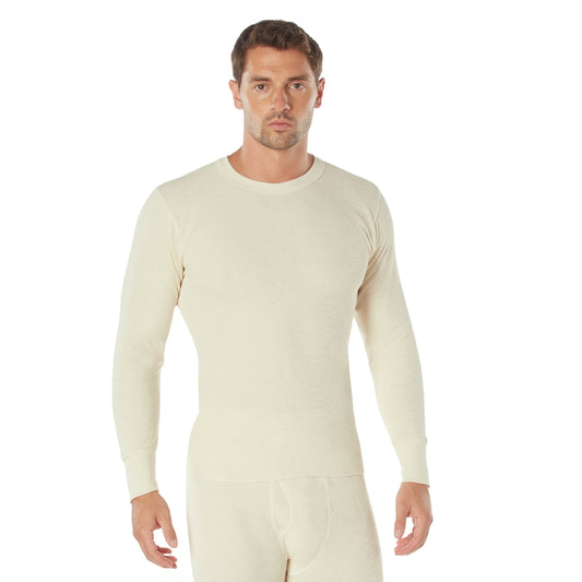 White - Extra Heavyweight Cold Weather Thermal Knit Underwear Shirt