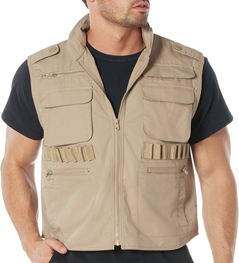 Khaki - Tactical Outdoor Military Ranger Vest - Galaxy Army Navy