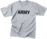 Grey - Army Physical Training T-Shirt - Workout PT Gym Shirt - Kids