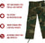 Woodland Camouflage - Tactical BDU Cargo Pants - Poly/Cotton Twill - Zipper Fly - Kids
