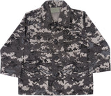 Subdued Urban Digital Camouflage - Kids Military BDU Shirt