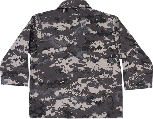 Subdued Urban Digital Camouflage - Kids Military BDU Shirt