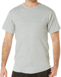 Heather Grey Solid Color T-Shirt with Cotton / Polyester Blend