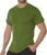 Heather Green Solid Color T-Shirt with Cotton / Polyester Blend