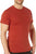Heather Red Solid Color T-Shirt with Cotton / Polyester Blend