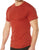 Heather Red Solid Color T-Shirt with Cotton / Polyester Blend