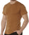 Work Brown Solid Color T-Shirt with Cotton / Polyester Blend