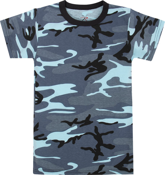 Sky Blue Camouflage - Kids Military T-Shirt