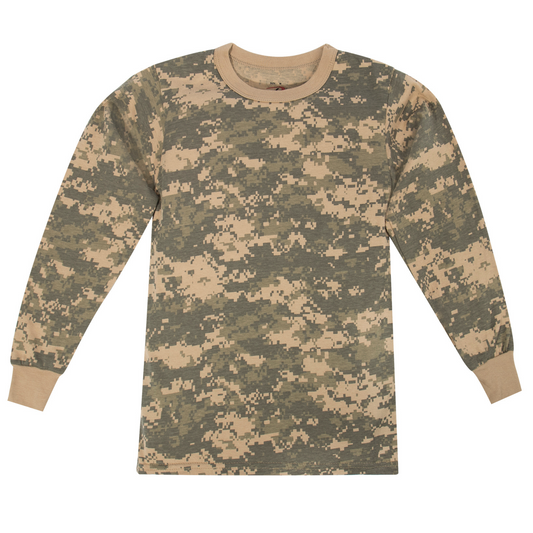 ACU Digital Camouflage - Kids Military Long Sleeve T-Shirt