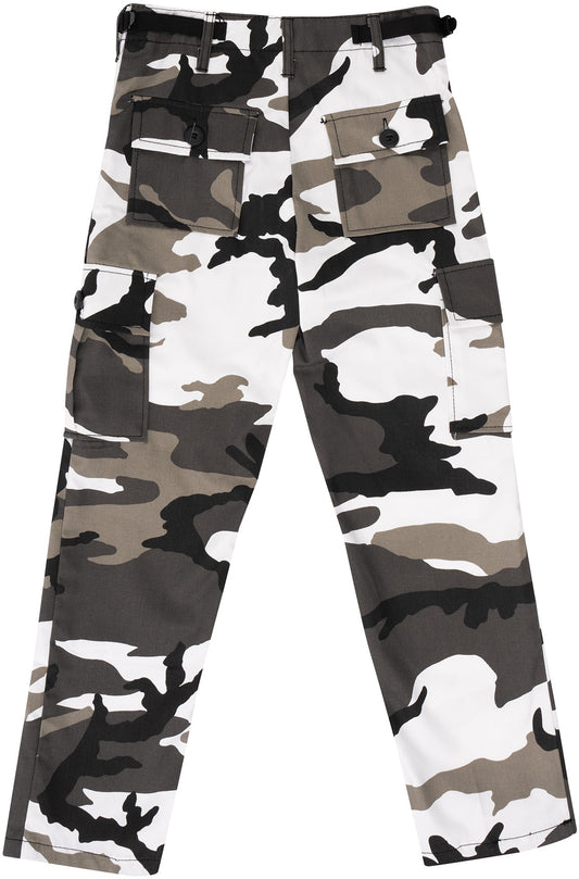 City Camouflage - Tactical BDU Cargo Pants - Poly/Cotton Twill - Zipper Fly - Kids