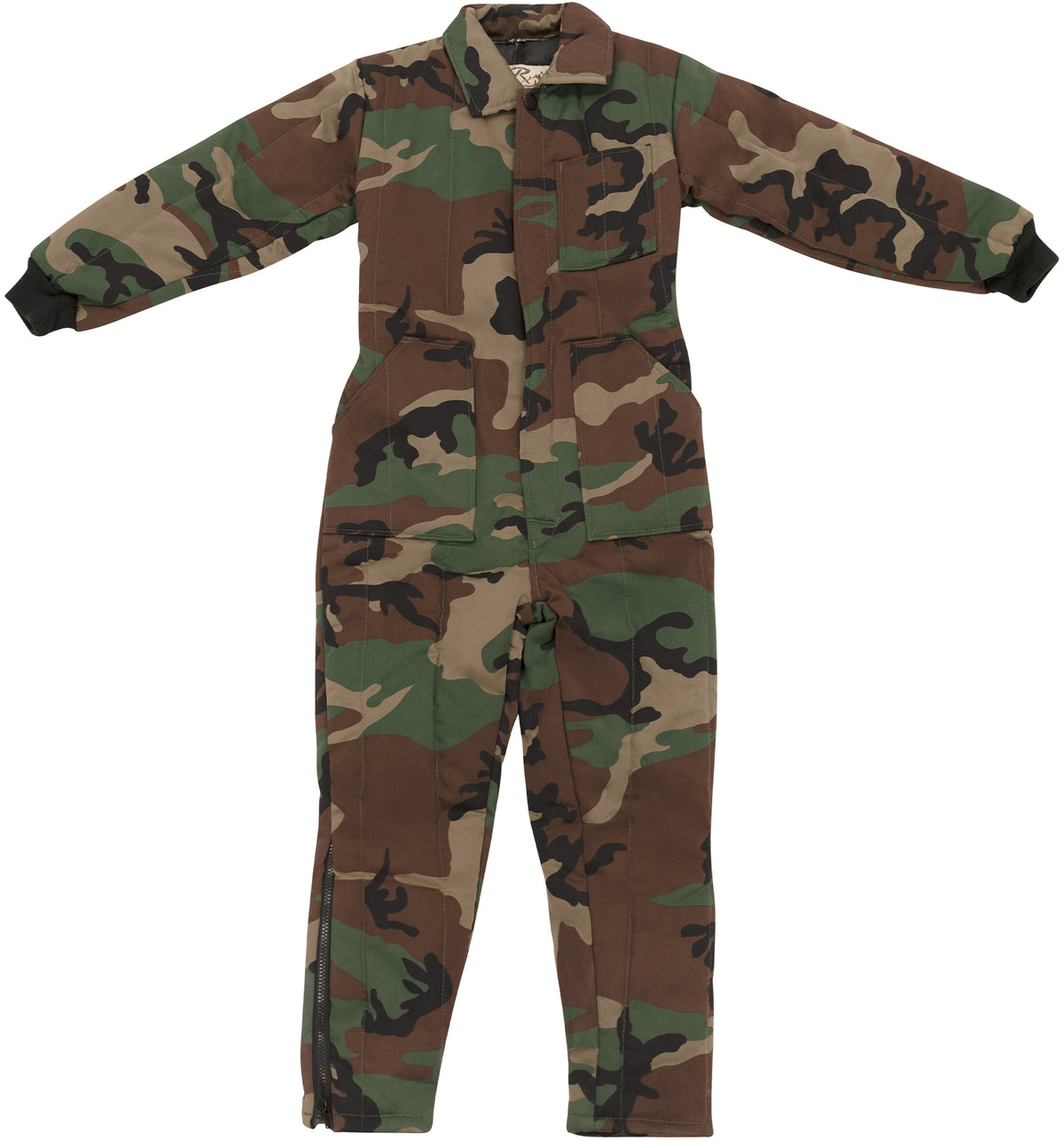 Woodland Camouflage - Kids Military Cold Weather Insulated Coveralls