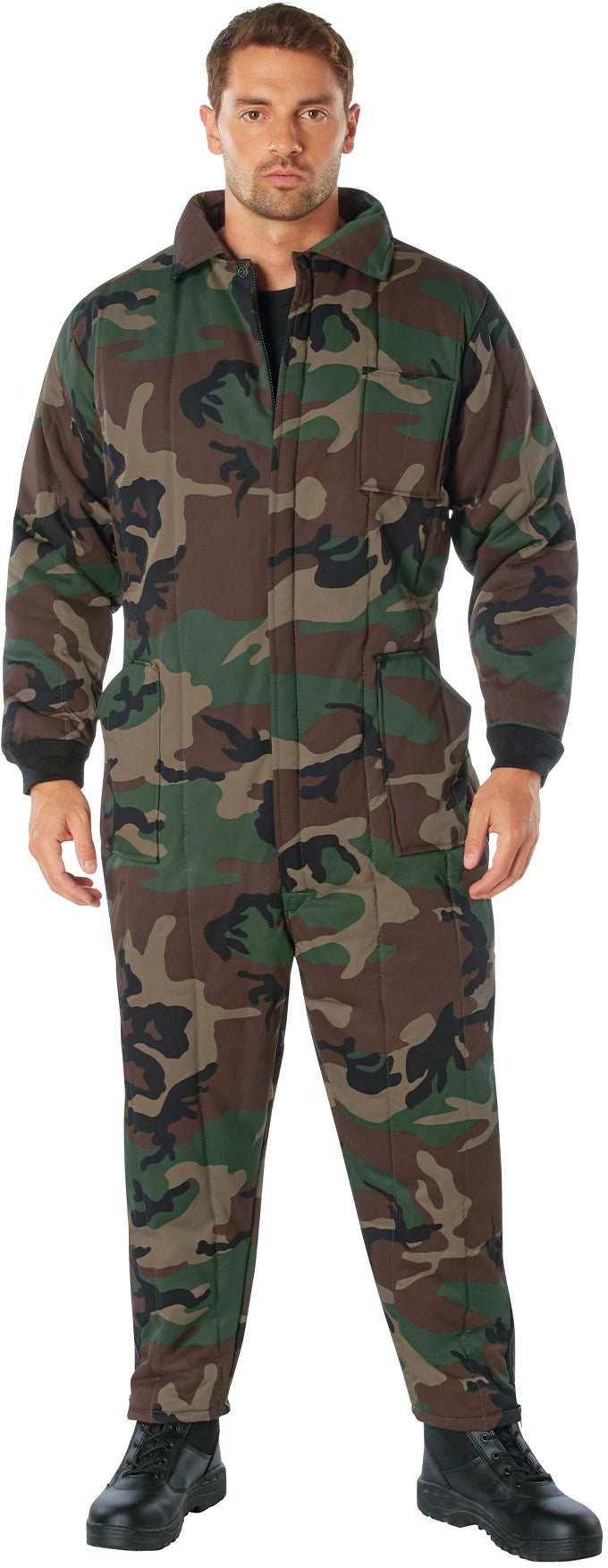 Woodland Camouflage - Outdoor Cold Weather Insulated Coveralls