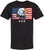 USA Eagle Flag Printed T-Shirt Patriotic American Bald Eagle Graphic 4th of July Cotton Tee