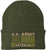 US Army Veteran USA Flag Embroidered Beanie Hat | Warm Knit USA Military Vet Acrylic Watch Cap