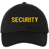 SECURITY Low Profile Baseball Dad Cap Unstructured Uniform Guard Officer Agent Adjustable Hat