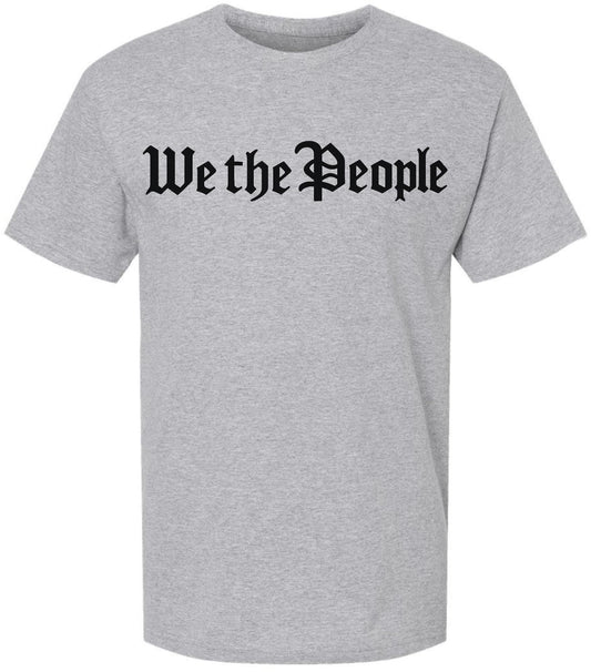 We The People Printed T-Shirt Patriotic USA Constitution Graphic Cotton Crewneck Tee