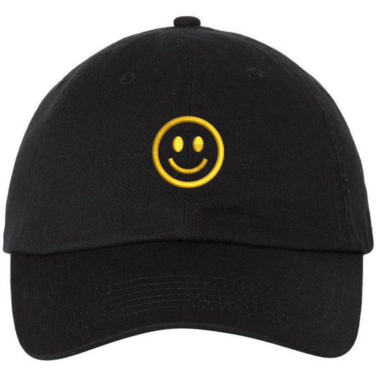 SMILEY FACE Adjustable Dad Cap Unstructured Face Trendy Unisex Preppy Hat