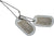 US Military Dog Tag Set - ID Matte Metal ID Dog Tags Necklace Complete Set with 2 Chains and 2 Silencers