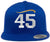 45th President Hair Embroidered Flat Bill Snapback Cap | Trump Supporters Adjustable Slick Hat