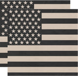 US Flag Bandana USA American Cotton Headband Headwrap Head Cover Bandanna Doo Rag 2-Pack