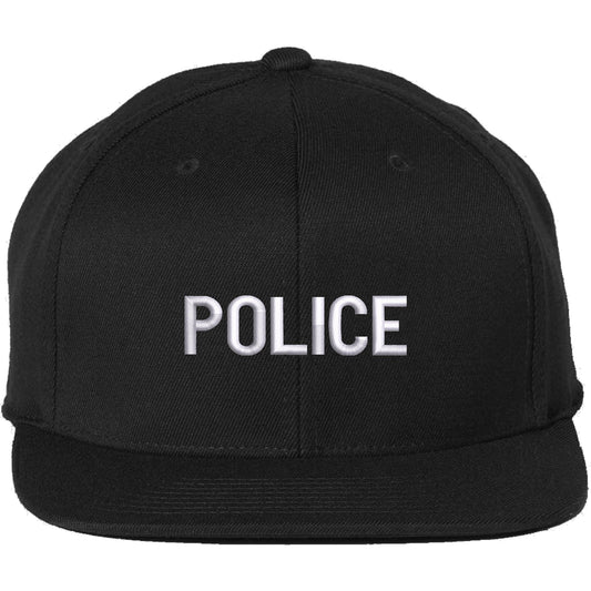 POLICE Snapback Hat – Embroidered Flat Bill Cap for Law Enforcement & Security, Adjustable, Durable Fit