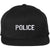 POLICE Snapback Hat – Embroidered Flat Bill Cap for Law Enforcement & Security, Adjustable, Durable Fit