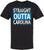 Straight Outta City Printed T Shirt Hometown Pride Urban Streetwear Football Fan Tee 100% Cotton