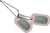 US Military Dog Tag Set - ID Matte Metal ID Dog Tags Necklace Complete Set with 2 Chains and 2 Silencers