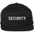 Premium SECURITY Snapback Hat | Small Embroidery Adjustable Flat Bill Cap for Security Officers & Guards