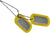 US Military Dog Tag Set - ID Matte Metal ID Dog Tags Necklace Complete Set with 2 Chains and 2 Silencers