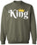 King Crown Printed Sweatshirt Royal Gift Boyfriend Husband Cotton Blend Crewneck Pullover