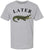 Later Alligator Printed T-Shirt Funny Animal Retro Graphic 100% Cotton Crewneck Tee
