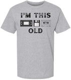 I'm This Old Printed T-Shirt Retro Tech 80s 90s Nostalgia Humor 100% Cotton Crewneck Tee
