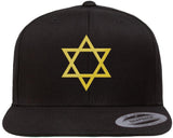 Jewish Star of David Embroidered Baseball Cap | Magen David Flat Bill Snapback Adjustable Unisex Religious Hat