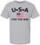 USA for the Win Printed T-Shirt | American Flag Graphic Tee Patriotic 4th of July USA Unisex 100% Cotton Shirt