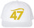 47 Gold Embroidery Trump Hair Trucker Hat Republicans Supporters Mesh Snapback Baseball Adult Cap